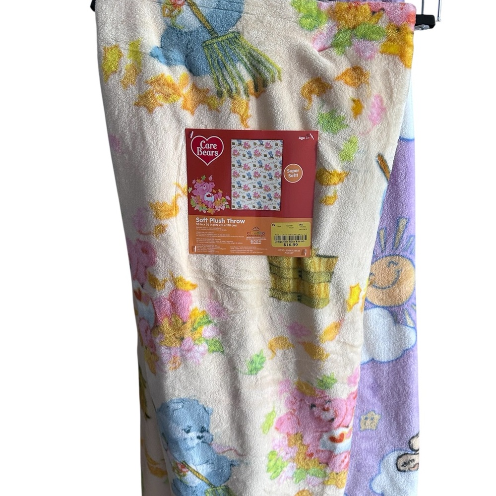 Care Bears Autumn Plush Throw NWT